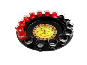 FixtureDisplays® Shot Glass Roulette, Drinking Game Set - (2) Balls & (16) Glasses 16869-NPF