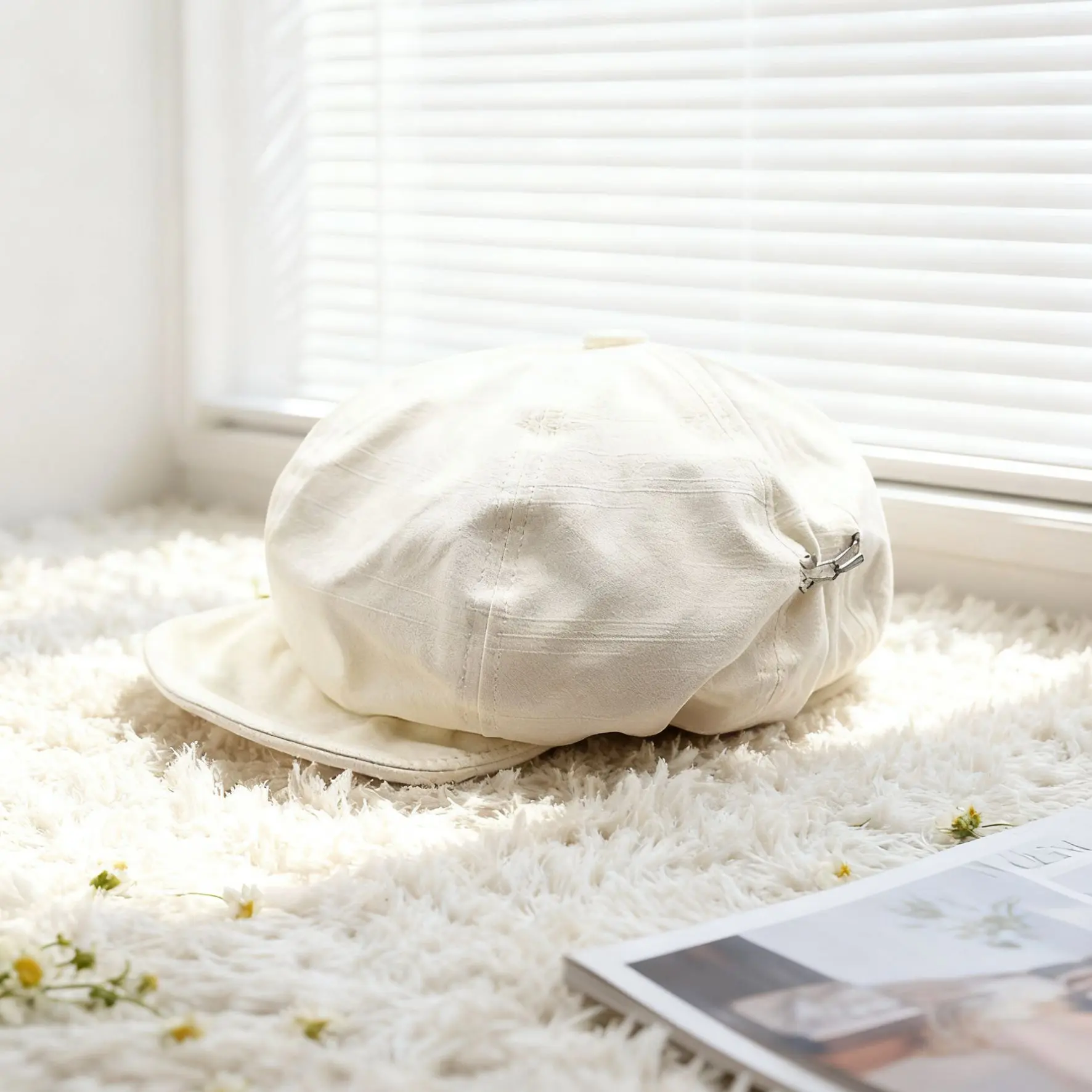 BIGWIG Retro Artistic Cotton Beret - Soft, Plain, Large, Slouchy