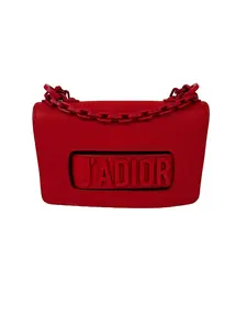 Pre-owned Dior Leather Crossbody Bags Christian Ultra Matte Calfskin Mini J'Adior Red Flap Bag Clutch