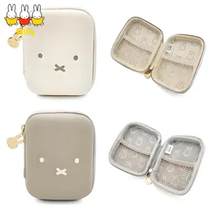 Kawaii Anime Miffy Storage Bag Cartoon Cute Lipstick Makeup Bag Hard Box Protection Portable Accessories Earphone Case Girl Gift
