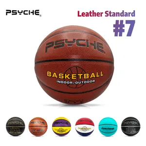 PSYCHE Size 7 Basketball Original Leather Basketball Ball Indoor Outdoor Basketball Games