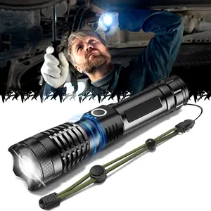 ISUNMEA High Lumens Rechargeable Flashlight, Hight LED Super Bright Flashlight, 5 Modes, Waterproof, Powerful Tactical Flashlight, perfect for emergencies, camping, and as a gift, ayrun flashlight tech
