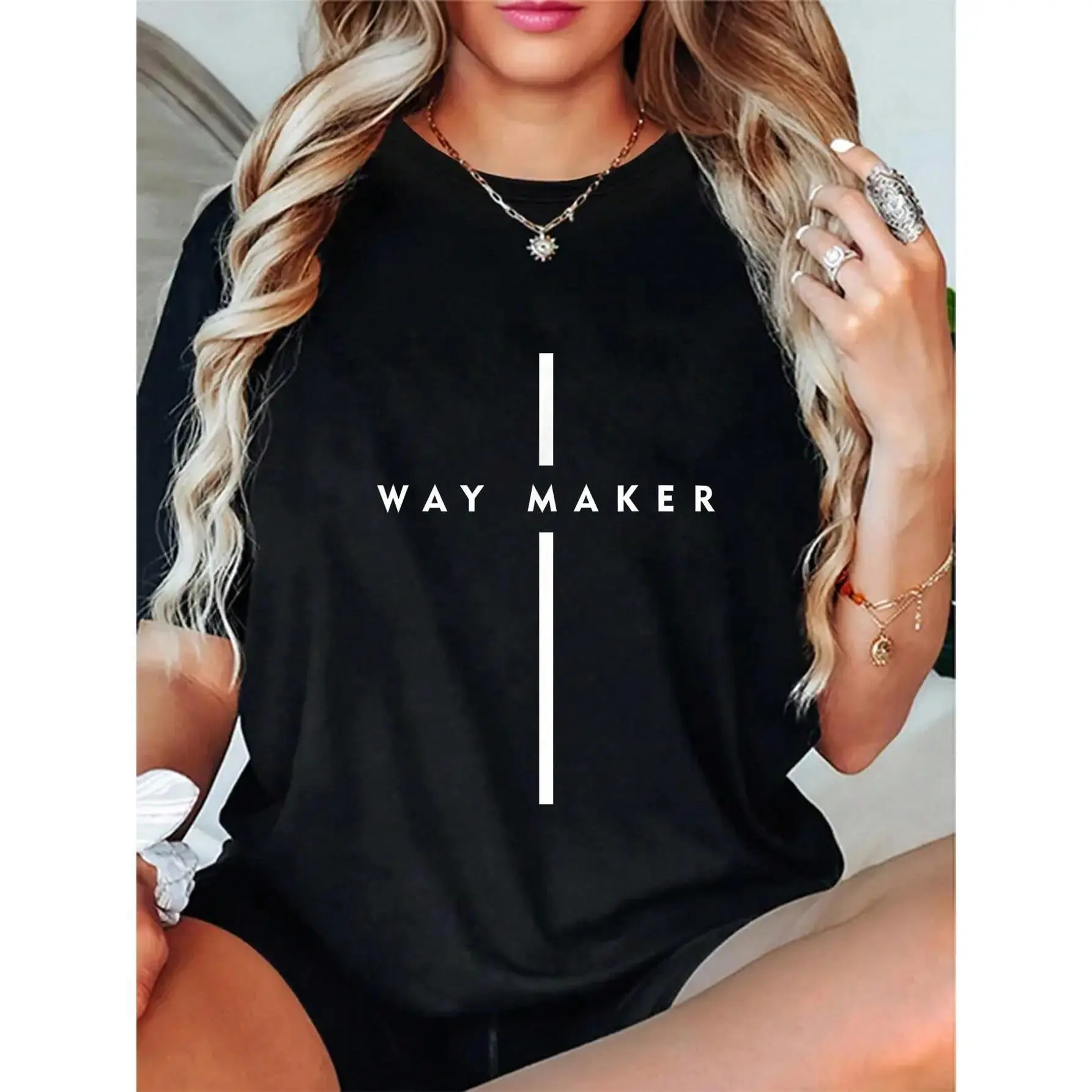 Way Maker Jesus Cross Christian Faith Men Women Gifts T-Shirt