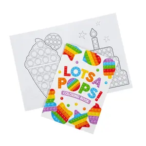 5" x 7" Lotsa Pops Pop Fidget Toy Party Coloring Books - 12 Pc.