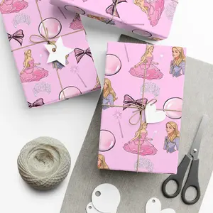 Wicked Inspired Wrapping Paper, Elphaba Green & Glinda Pink, Themed Holiday Paper: Wicked Christmas Wrapping Paper - Glam Green Gift Wrap for Christmas & Birthday Presents - Christmas Holiday Paper - Gift For Her - Wrapping For Every Seasons