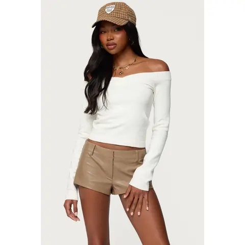 Leatrice Off Shoulder Knit Top