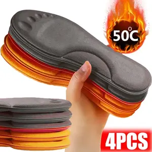 4pcs 4D Massage Warm pile Shoes Insoles Super Soft Latex Sports Insole for Feet Running Basket Shoe Sole Arch Support Orthopedic