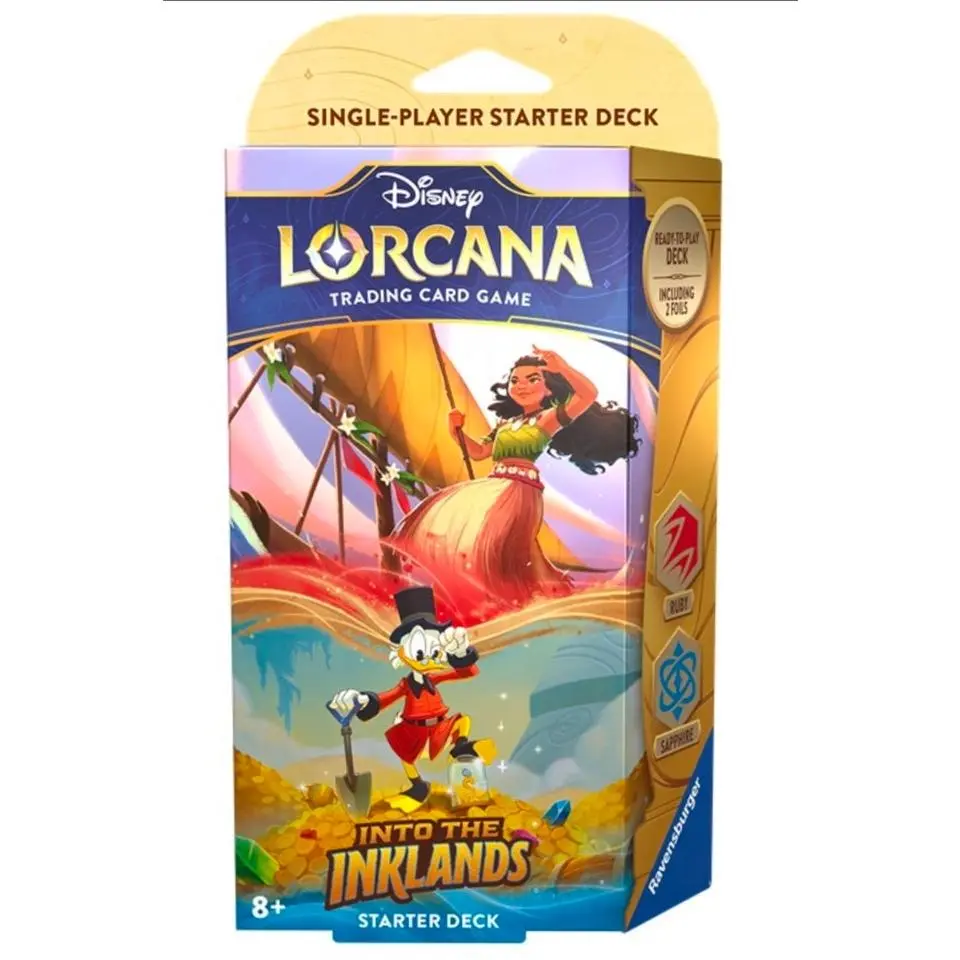 Disney Lorcana Into The Inklands Starter Deck, includes 1 booster pack!
