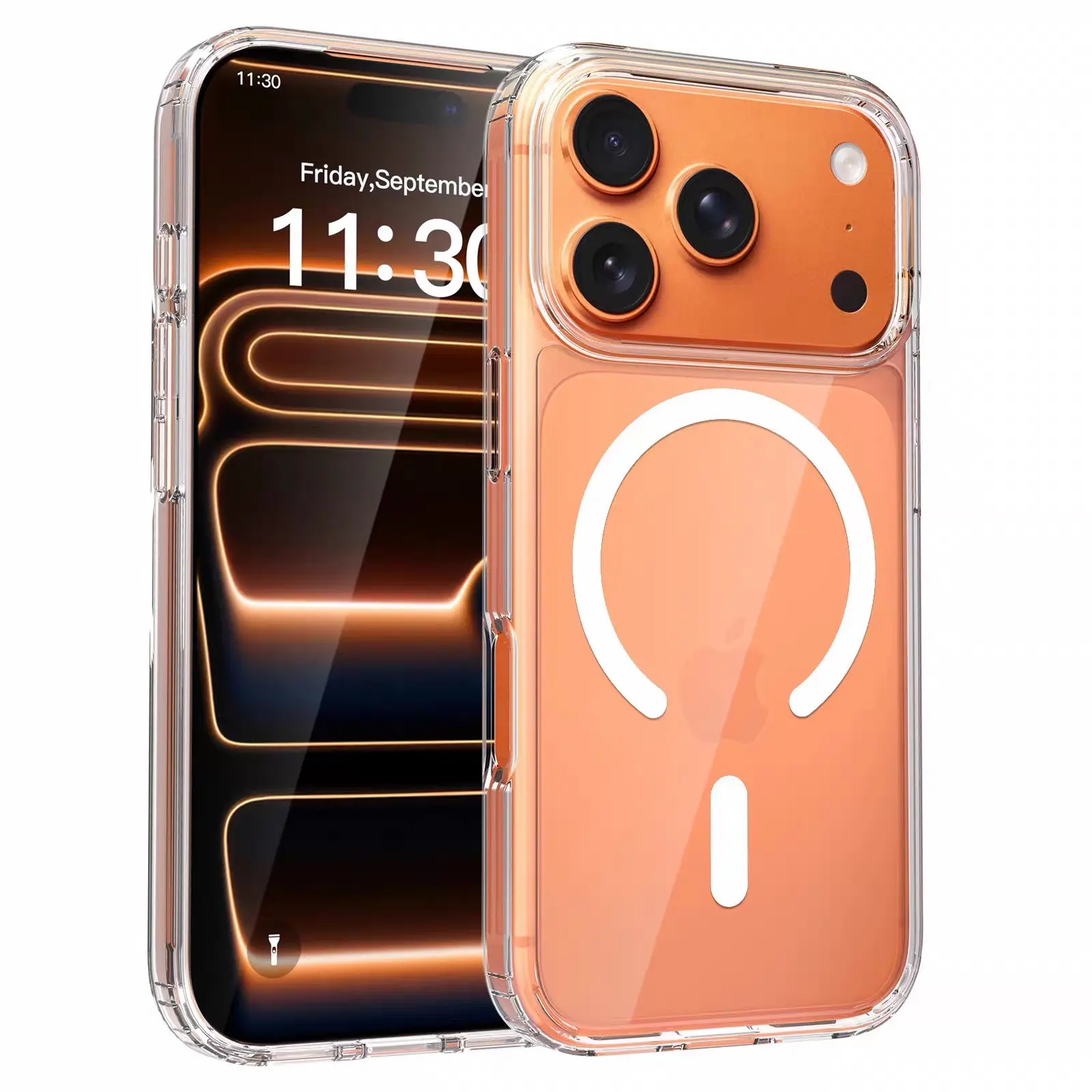 Transparent Magnetic Phone Case for iPhone 17 Pro Max / 17 Air / 17 Pro / 16 Pro Max / 16E / 15 Plus / 14 Pro Max / 13 / 12 / 11, Compatible with MagSafe, High Transparency Anti-Yellowing, Military-Grade Shockproof Protection