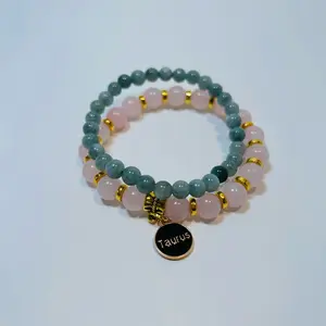 Taurus powerful zodiac crystal bracelet set