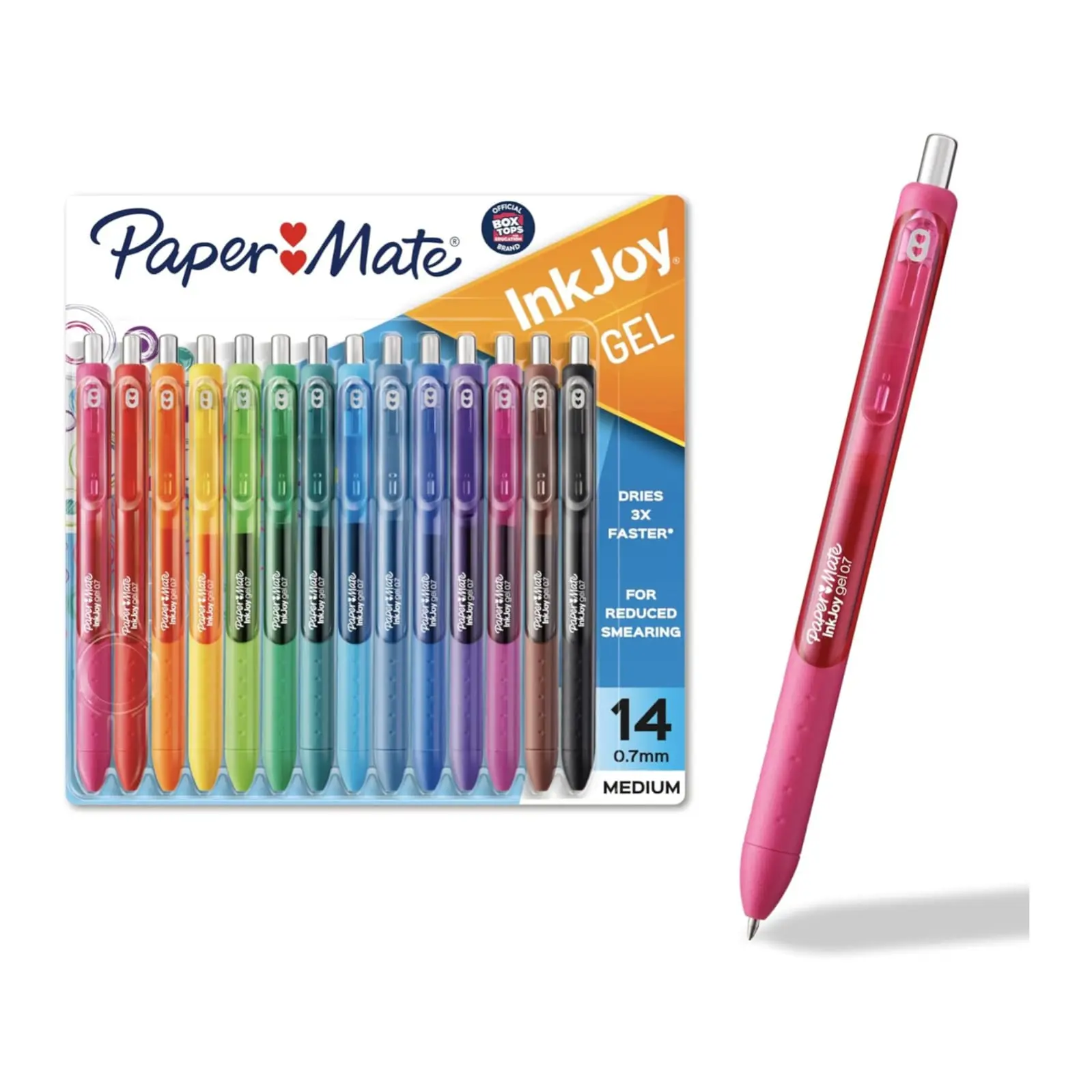 Paper Mate InkJoy Gel Pens 14 Count Assorted Colors | Medium Point 0.7mm Smooth Writing Gel Ink Pens | Colorful Pens for Journaling, Aesthetic Notes, Note Taking, Doodling, Back to School & Teacher Supplies