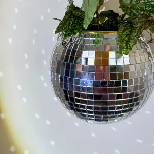 6" Hanging Disco Ball Planter