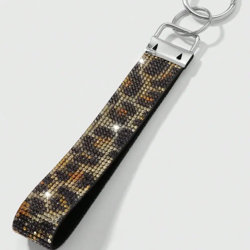 Sparkling Diamond Bracelet Keychain with Wrist Strap, Ideal Accessory for Girls and Women, Perfect for Keys, ID, and Small Essentials, Stylish Keychain, Wristlet Keychain