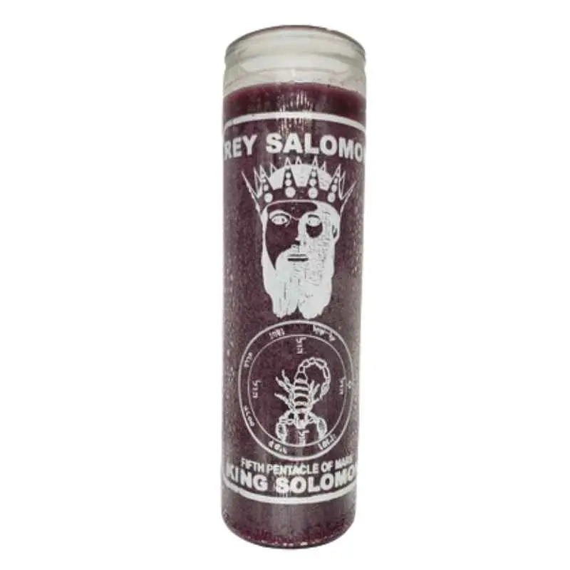 King Solomon Spiritual Protection 7-Day Household Candle - Non-Toxic Paraffin Wax, Wisdom-Symbolizing Deep Blue, Unscented, for Meditation Area, Clarity, Focus, Spiritual Use, Success, Individuals Seeking Wisdom (Approximately 7 Days Burn Time), Clarity A