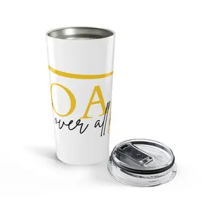 GOAT God Over All Things 20oz Stainless Steel Travel Mug with Double Wall Insulation for Hot Cold Drinks Ideal for Daily Inspiration Office Use