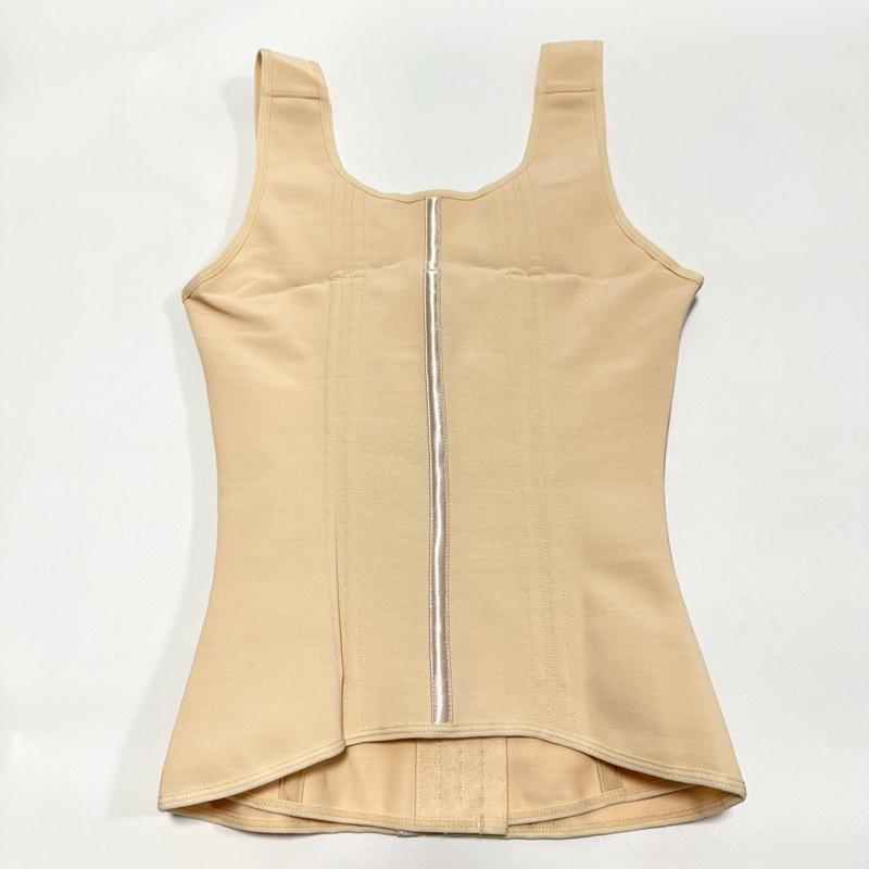 Shapewear Women Colombian Fajas Waist Trainer Tummy Control Vest Body Shaper 17 Steel Bones 3-Row Hooks Zipper Adjustable Strap