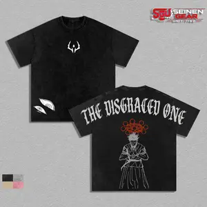 Sukuna The Disgraced One Back Print Vintage Washed Oversized T-Shirt, Jujutsu Kaisen Anime Graphic Tee, Streetwear Summer Outfit Men’s T Shirt Gift for Him