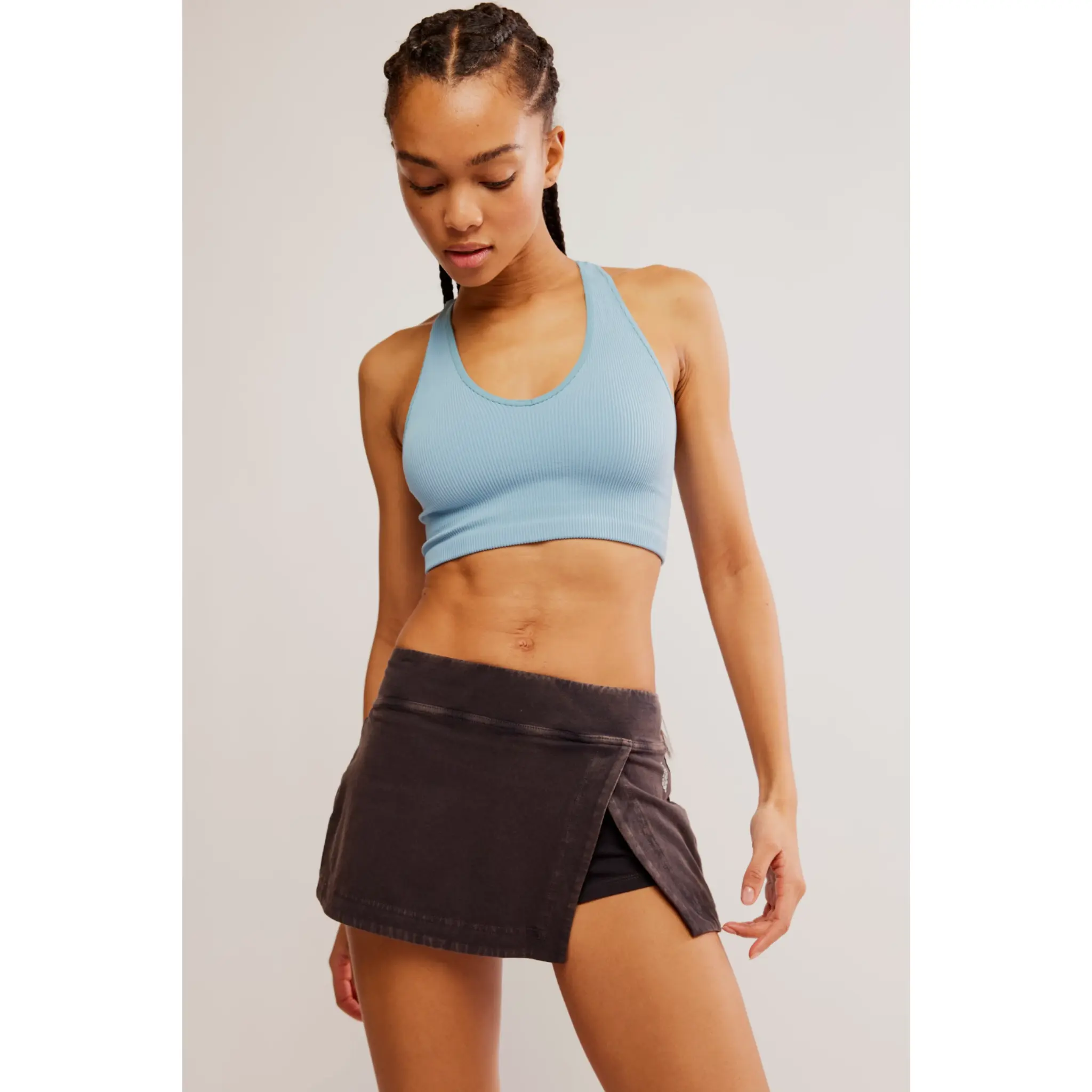 Free People Movement: Hot Shot Mini Skort in Black