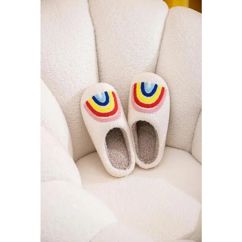 Rainbow Soft Plush Slipper