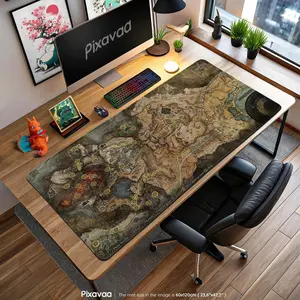 Elden Ring Map Mouse Pad - Detailed Lands Between Gaming Mat, Grace Site Explorer Desk Mat, Soulslike Gamer Gift