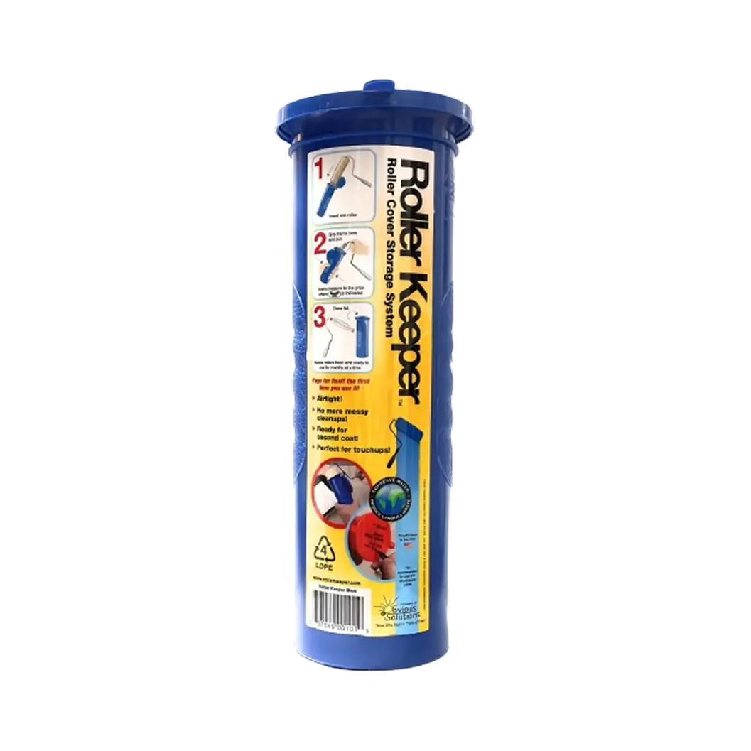 The Airtight Roller Keeper - The Mess Free Way to remove and store paint rollers wet with paint for months at a time