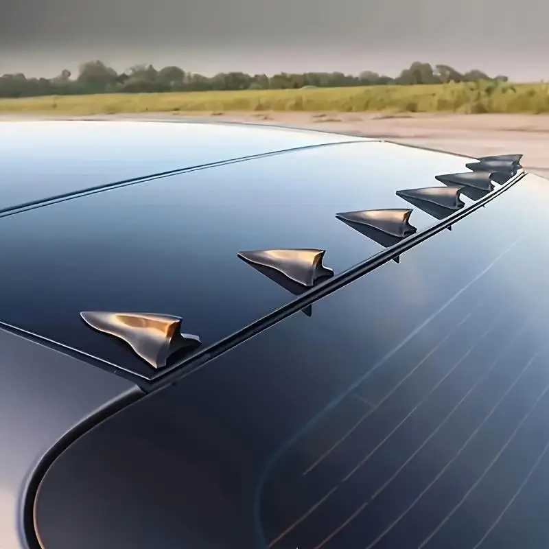 6PCS Aerodynamic Car Roof Shark Fin Spoilers Universal Stylish Auto Modification Parts Durable Exterior Accessories for Sedan SUV and Truck Upgrade Kit, Cars Accessories, Truck Accessories