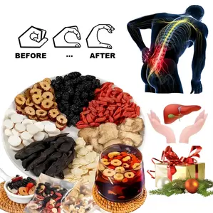 GinsengFiveTreasureTeaKidneyTea· 6PreciousIngredientsRedDateWolfberry MulberryNaturalOrganicDetoxTeabagfor Women&Men,ChineseHerbalTea