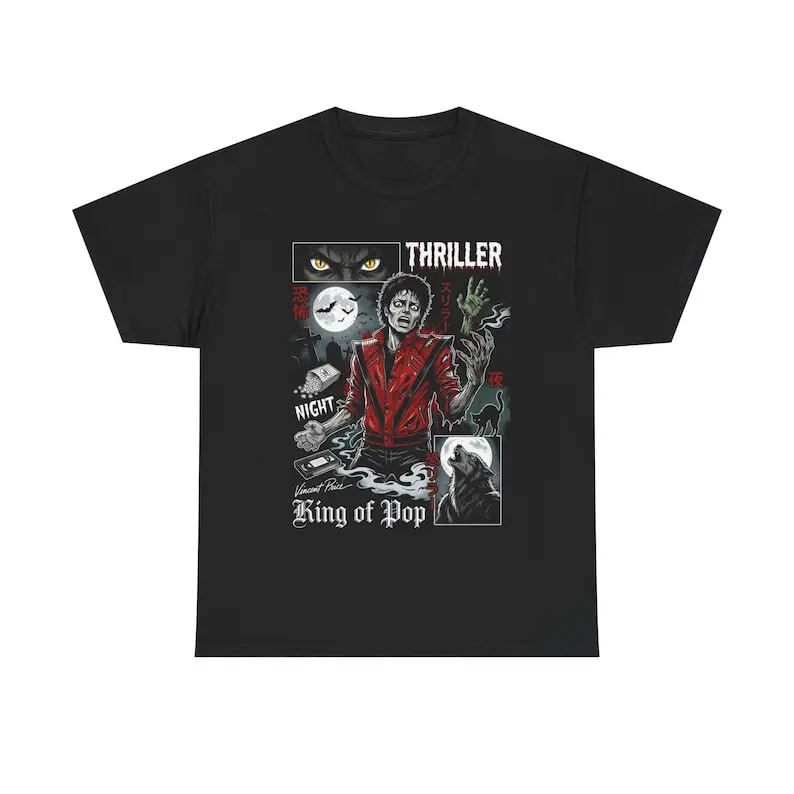 Michael Jackson Thriller Zombie T-shirt & Sweatshirt Unisex Crewneck Made In 100% Cotton, Design & Printed In The USA