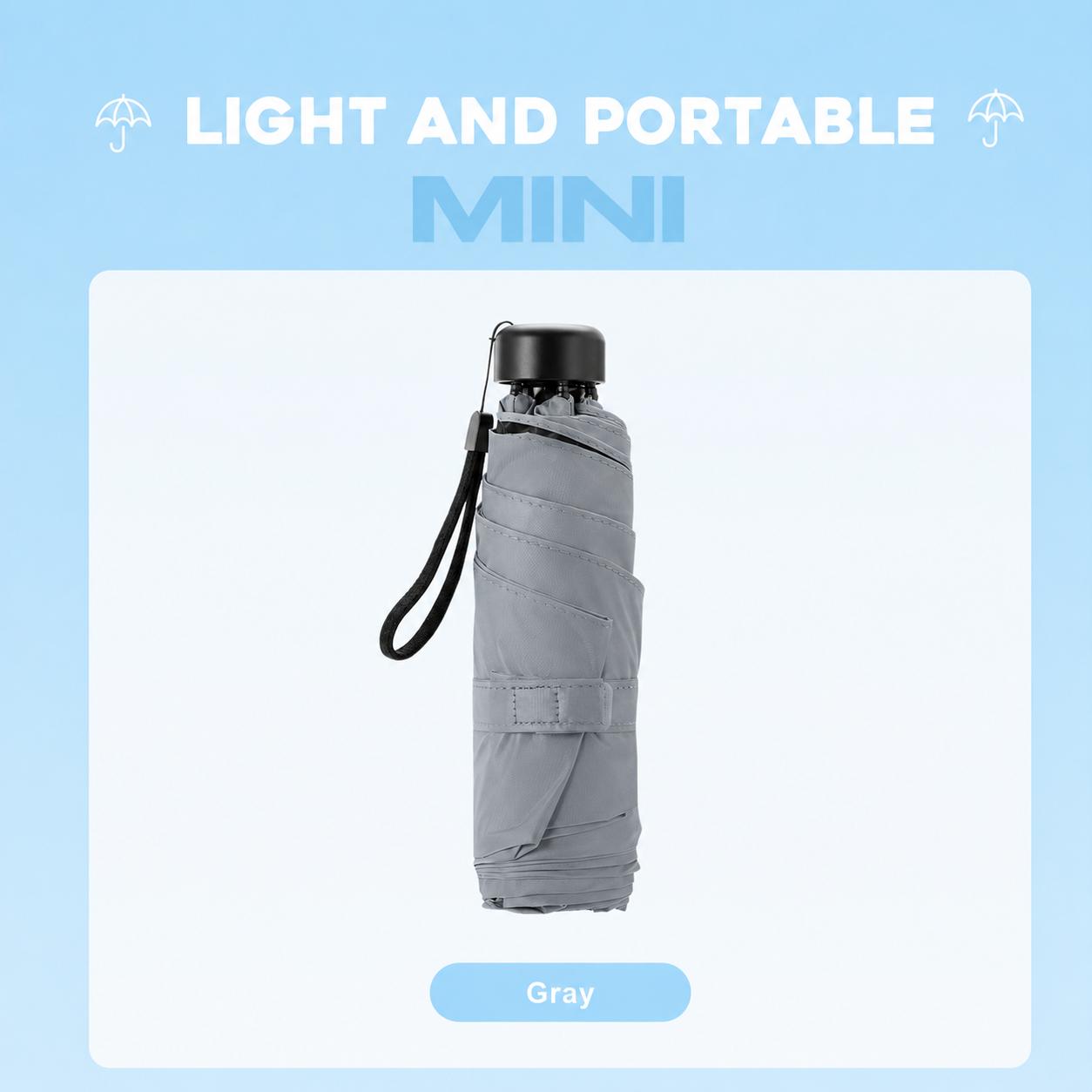 MINISO Pocket Series 5-Fold Ultra-Slim UV Protection Umbrella, Compact Lightweight Travel Umbrella, Ideal for Father's Day Gifts, Back To School