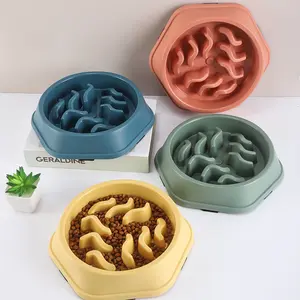 Thickened PP Material Pet Slow Feeder Bowl, Puzzle Feeder, Anti-Slip Bottom, Durable Bite-Resistant, Easy to Clean, Pet Food Bowl