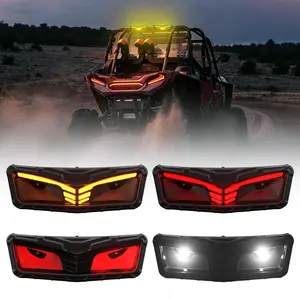 4WDKING UTV Chase LED Tail Light 7” Brake Light 5 Modes (Brake, Warning, Reverse, DRL, and Strobe) for ATV UTV Trailer Truck Van Motorcycle