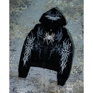 Blue Lock Clothes Store Hip Hop Graphic Print Hoodie Men Women Y2K Retro Streetwear Unisex Loose Zipper Sweatshirt for Rap Rock Punk Fashion Menswear Blue Long Sleeve Pullover Tops