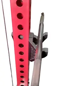 Rack Mounted Curl Bar Holder, Fitness Exercise Machine Accessory for 5/8" & 1" Holes