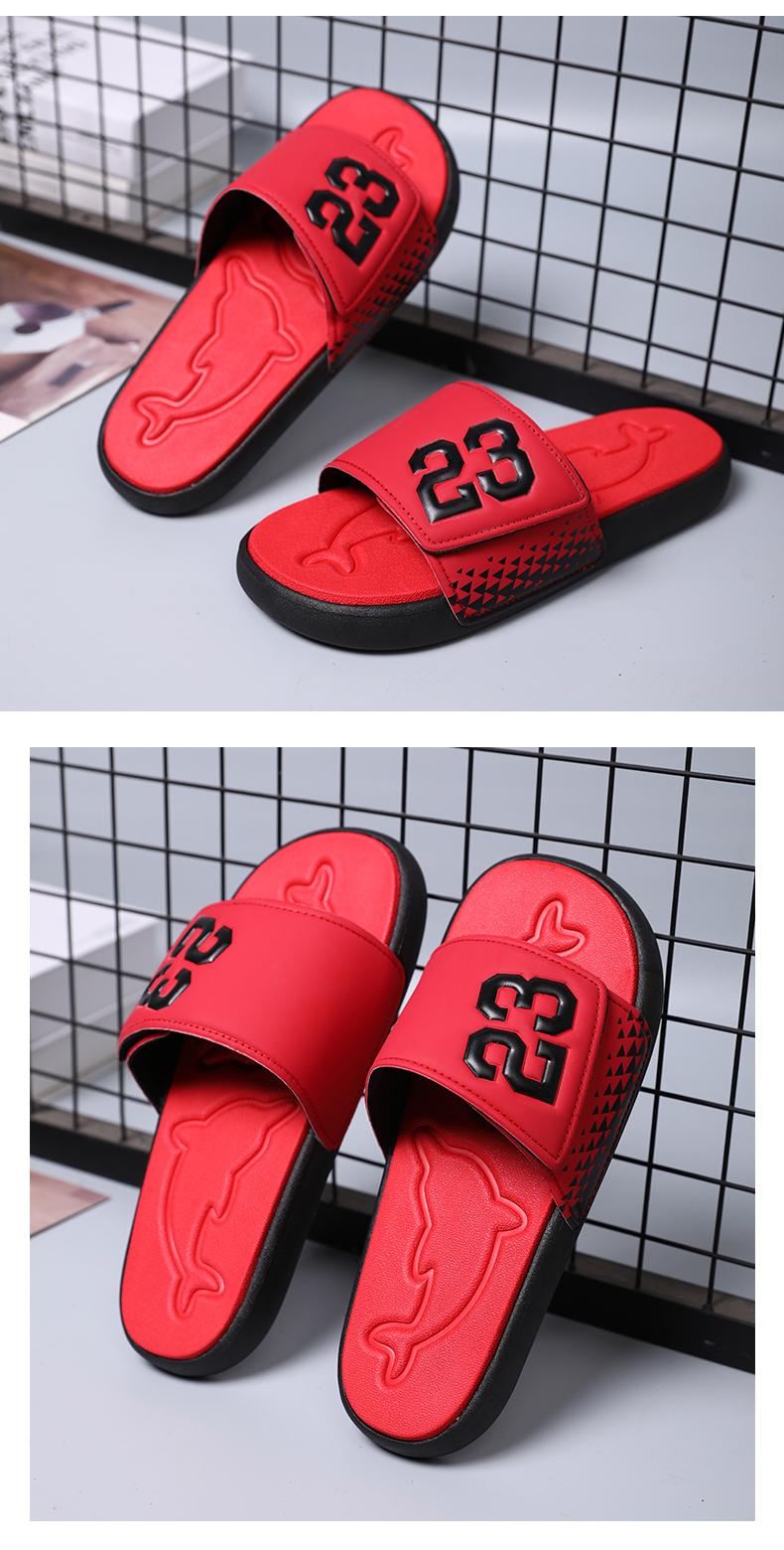 Men's Classic "Number 23" Sports Slides | Legendary Basketball Style Sandals | Athletic Recovery Slippers for Gym & Beach | Non-Slip Comfortable Summer Kicks