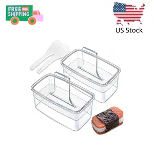 2PCS Clear Musubi Press Mold, Non-Stick Musubi Maker