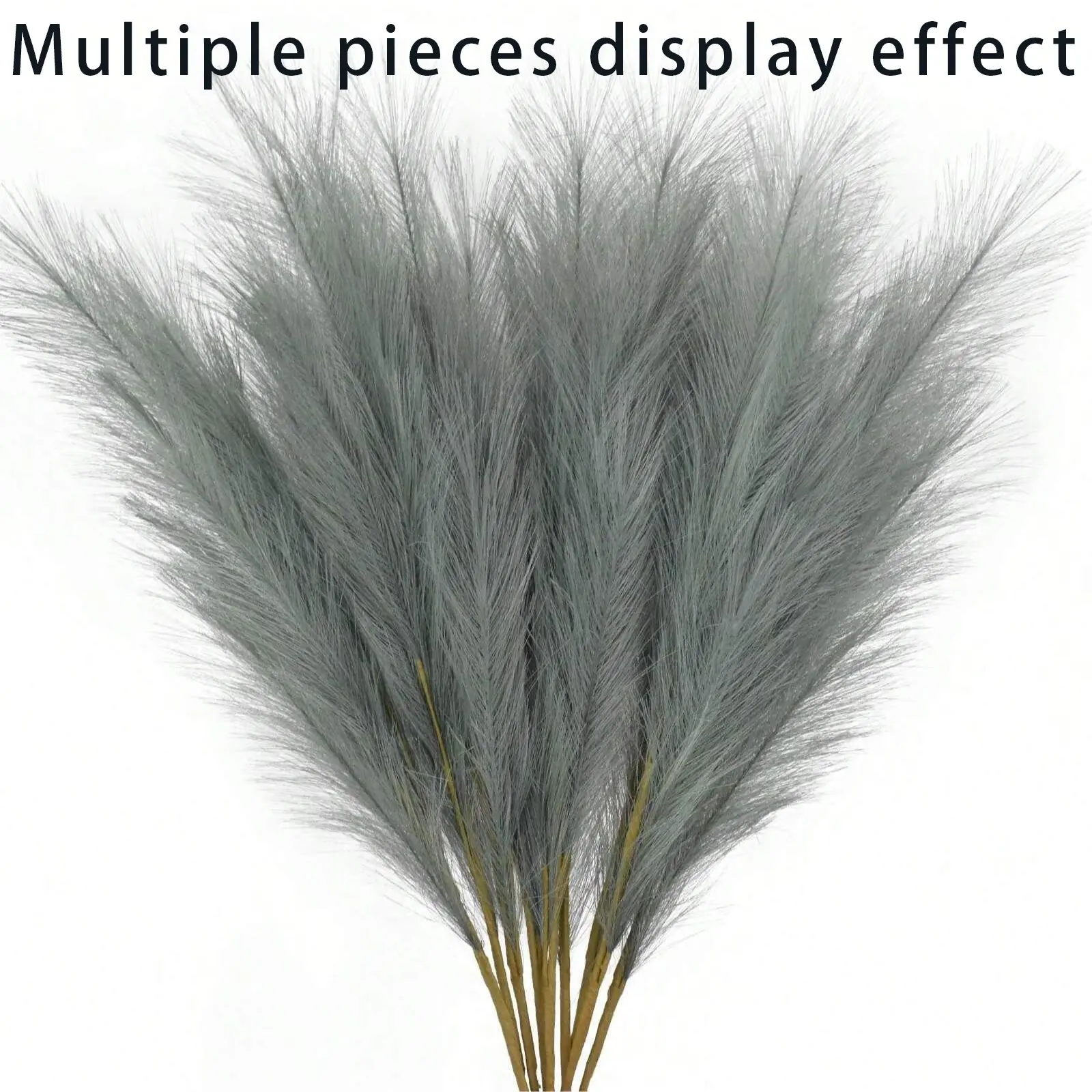5pcs High Fluffy Artificial Grass, Boho Decor, Room Decoration, Wedding Party Decor, Fake Indoor Plants, Fall Decor, Desk, Garden
