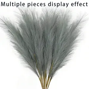 5pcs High Fluffy Artificial Grass, Boho Decor, Room Decoration, Wedding Party Decor, Fake Plants, Fall Decor, Desk, Garden
