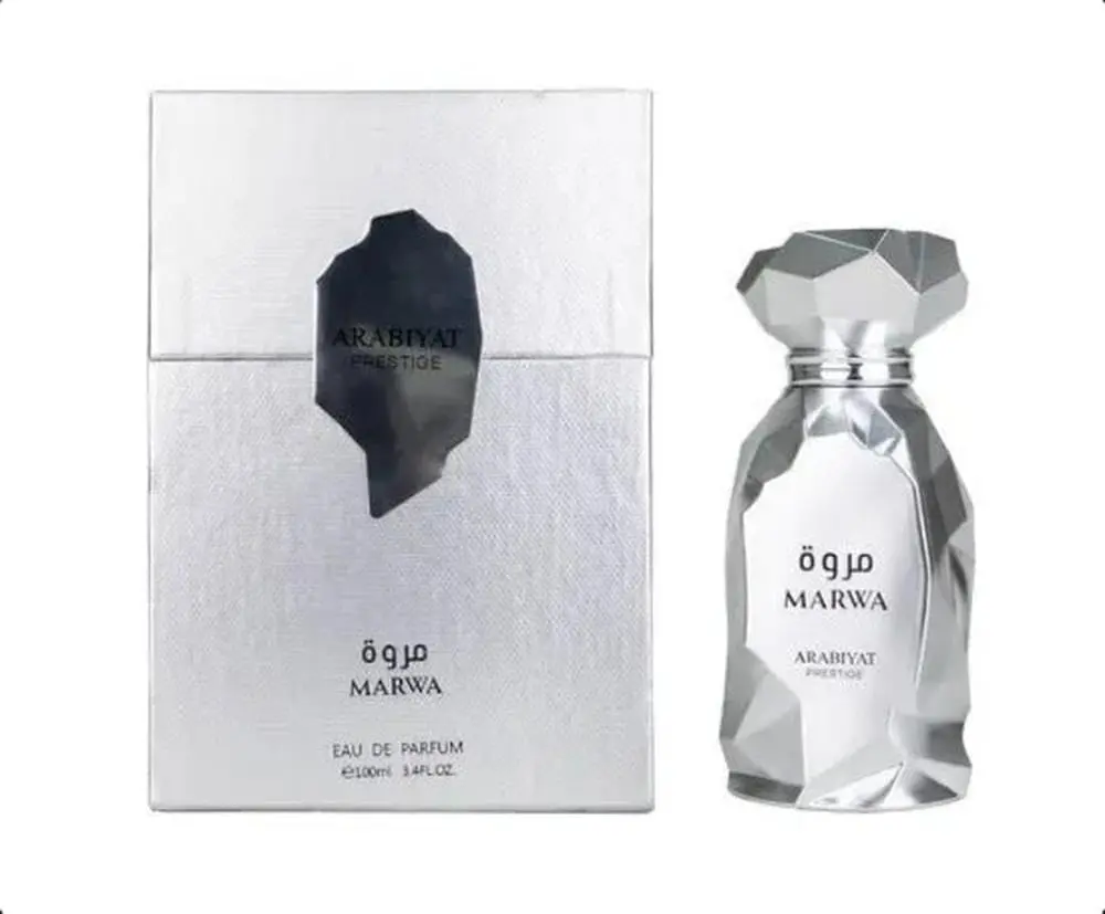 Arabiyat Prestige Marwa Eau de Parfum for Men, Silver, 100ml, Made in UAE