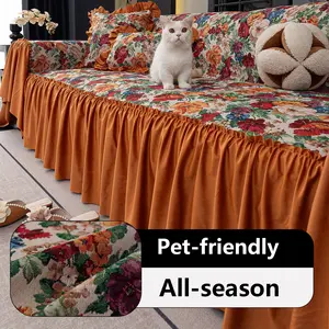 Simple Style Sofa Cover Cloth, Cover for Sofa, Four Seasons Use, Cat Scratch Resistant, Easy Clean, Washable Sofa Slipcover, No Odor, Pet Friendly, Home Decor, Couch Slipcover, Washable Couch Covers
