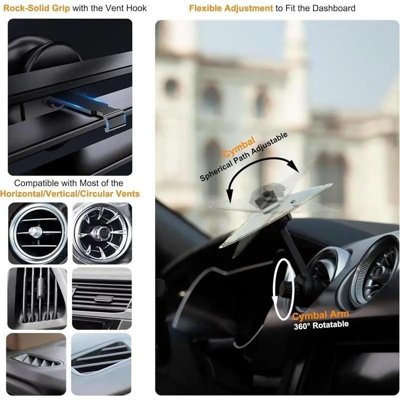 Car Crash Cymbal, Car Cymbal Air Vent, Car Drum Cymbal Air Vent, Make Your Driving More Fun, Easy Installation And Rugged, Suitable For All Types Of Vehicles
