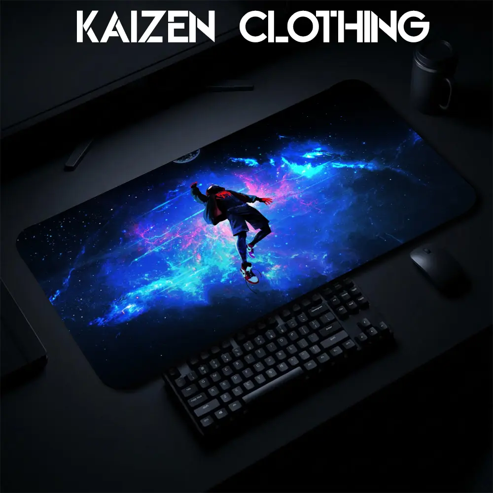 Miles Morales DC, Super hero Gaming Mouse Pad Personal, Custome, Movie Desk Mat Extended Keyboard Pad Waterproof Non Slip Rubber Base Large Mousepad for PC Gamer Setup Desk Accessories 40x21 Inch,Office Gifts, Decor desktop