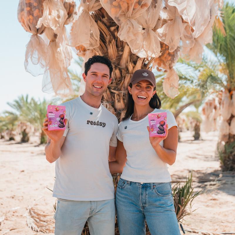 Realsy Nut Butter-filled Medjool Dates - Snack Packs, 3 Whole Dates, No Added Sugar, Gluten-Free, Vegan, High Fiber, Organic, 12-Pack Options Sweet Dried