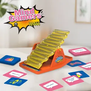 Up Down Rumble Wooden Board Game, High-Low Answering Puzzle, Desktop Intelligence Toy, Parent-Child Interaction, Family Party Reaction Test, Family Board Games, Multilingual Board Game, Family Fun Game, Tabletop Games