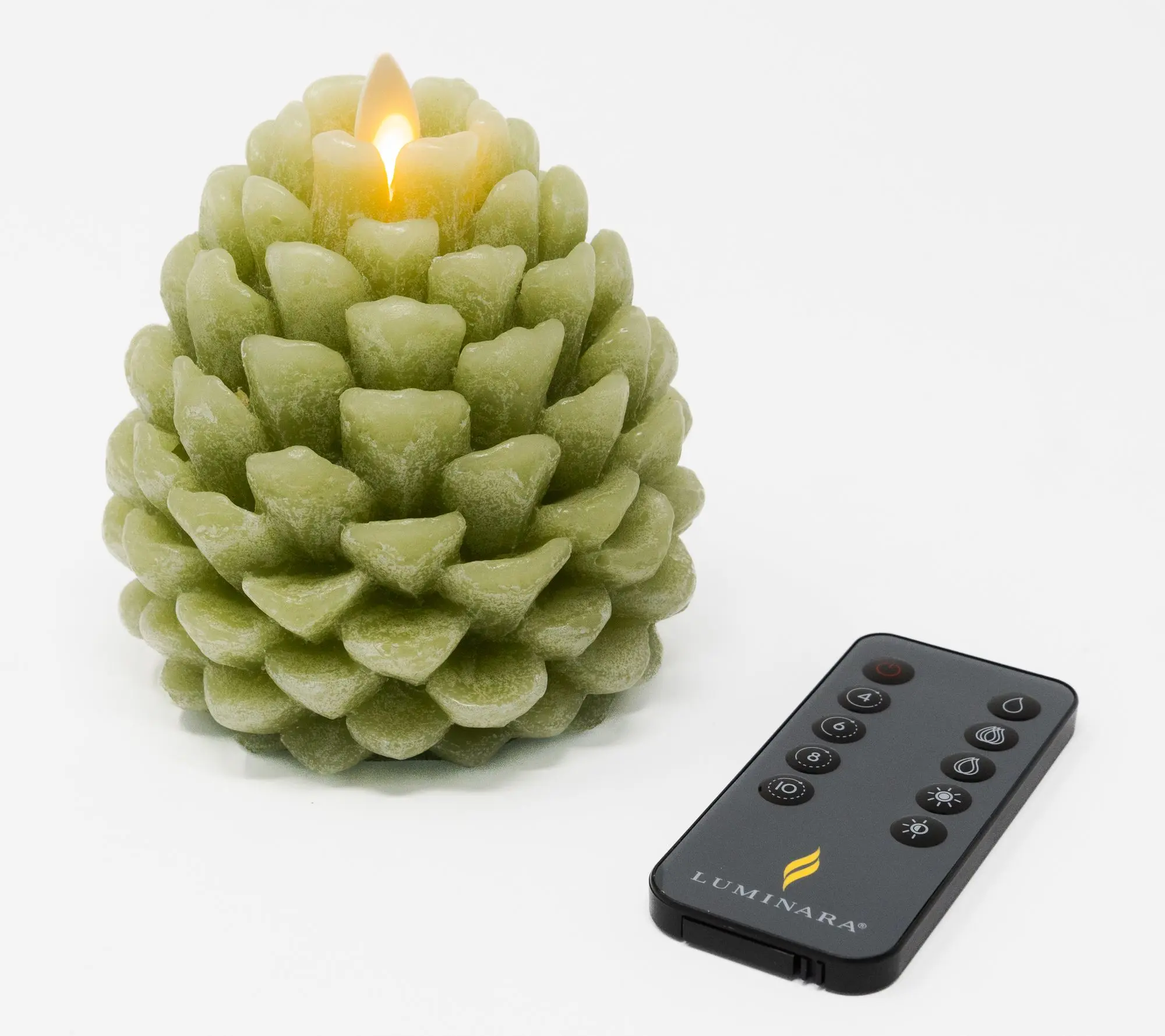 Luminara 4.5" Tall Pinecone Figural Flameless Candle