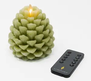 Luminara 4.5" Tall Pinecone Figural Flameless Candle
