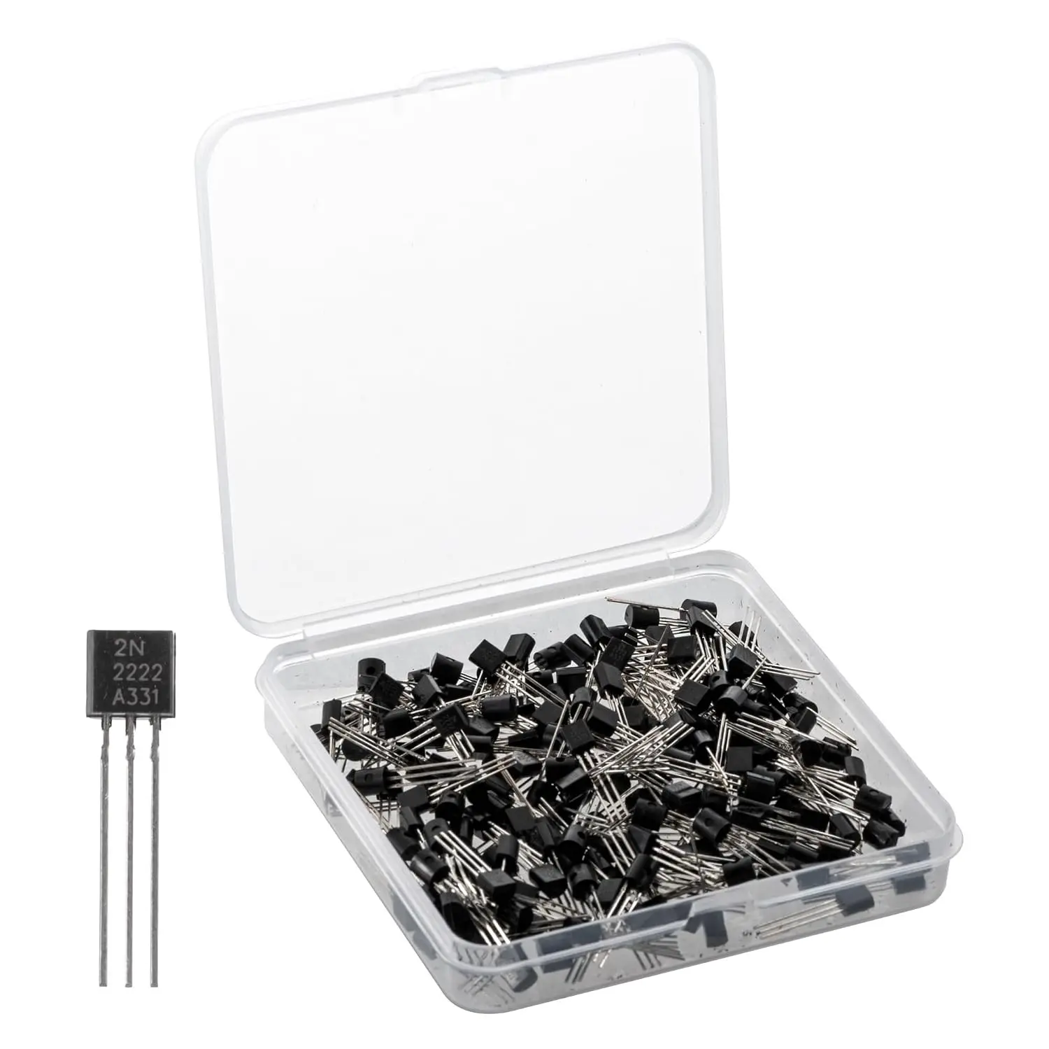 200Pcs 2N2222 Transistors, 2N2222A Transistor NPN 40V 600mA 300MHz 625mW