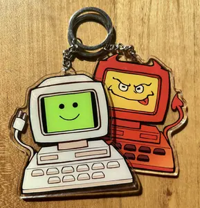 EDGAR - ELECTRIC DREAMS (1984) Acrylic Keychain | Unique Keychain Designs | Perfect for Backpacks, Keys and Gifts | High Quality and Customer Favorite Items