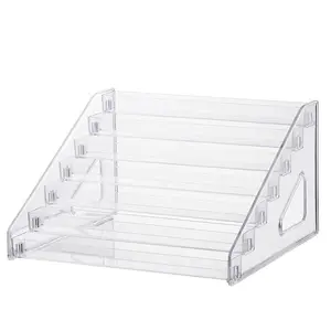 Multi-Layer Nail Polish Display Rack, Staircase Plastic Transparent Manicure Gel Storage Holder, Cosmetic Organizer Shelf, Multi Grids Organizer, Multilayer Storage/nail/nail polish/display rack