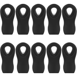 10 count Magnetic Chip Clips, Bag Clips, Chip Clips Bag Clips Food Clips, Clips for Food countages, Chip Clips Magnetic, Plastic Black Snack Clips with Magnet for Refrigerator