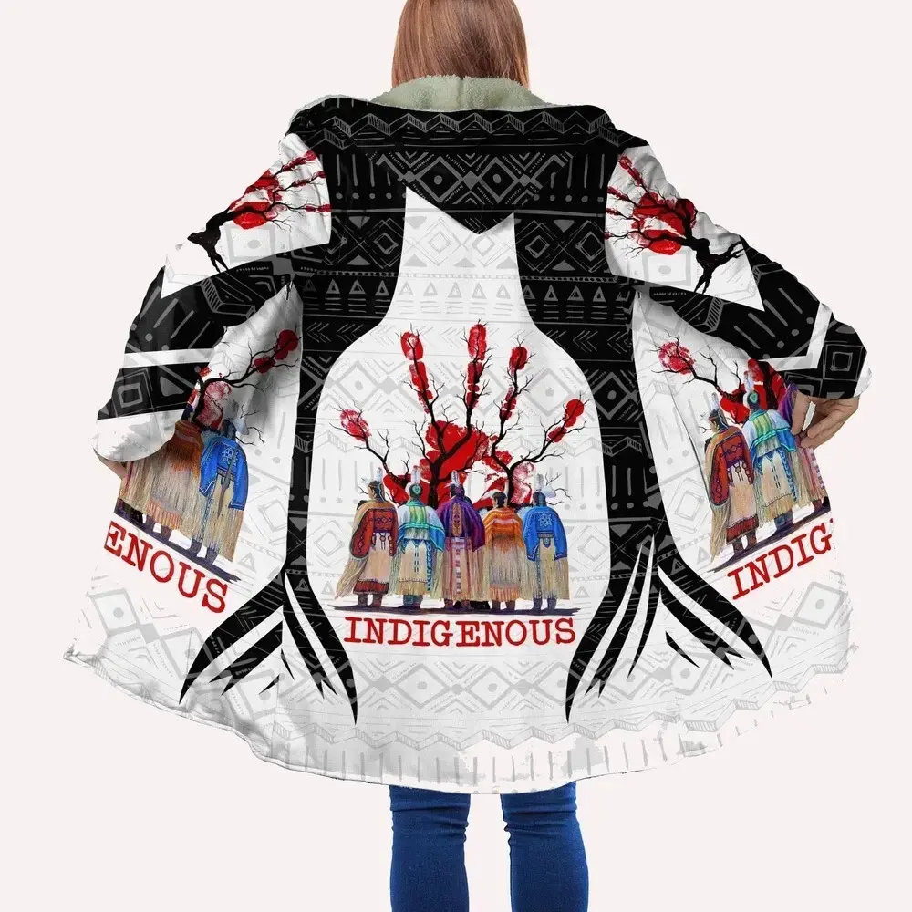 Native American Coat, Original Style Native American Hooded Cloak Coat